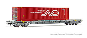 021-HJ6241 - H0 - SNCF, 4-achs. Containerwagen Sgss, beladen mit 45 Container „Norbert Dentressangle, Ep. V-VI